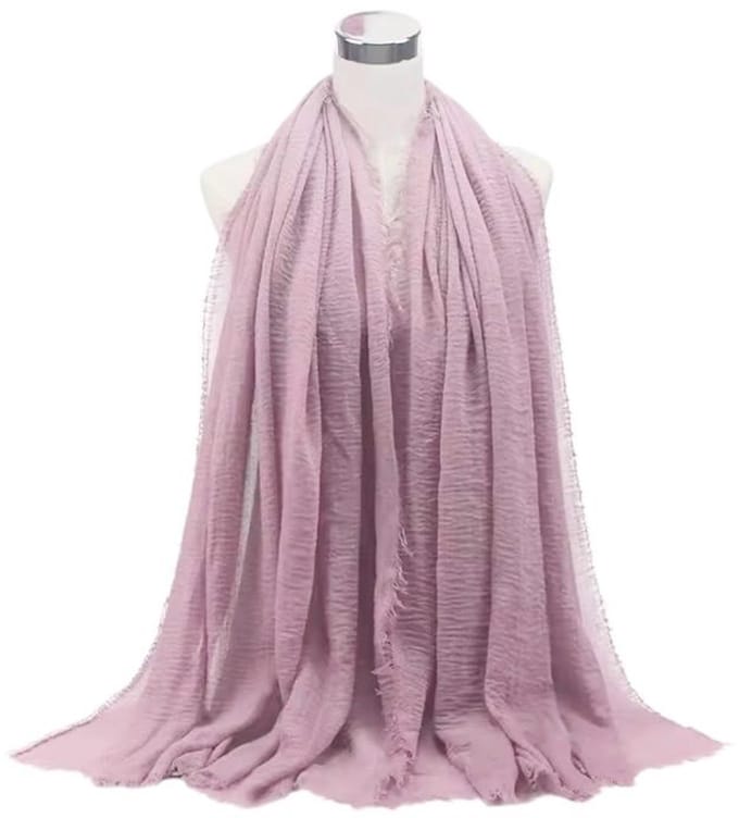 Lange Dunne Sjaal - Effen - Oudroze - 190 x 95 cm (041101A2)