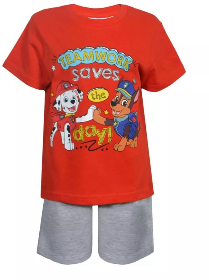 Paw Patrol  pyjama - Shortama - Rood - Maat 128 / 8y