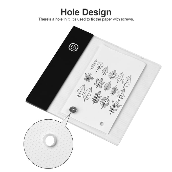 Flip Book Kit met Mini Light Pad LED Lightbox Tabletontwerp met gat 300 vel Flipbook-papier zwart