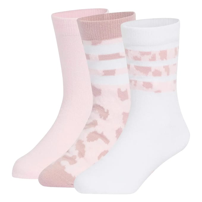 3 Adidas meisjes sokken roze wit - Maat 34/36