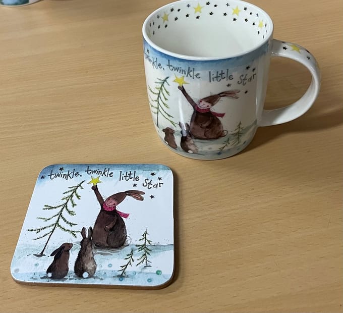 Alex Clark Mok & Onderzetter Set Kerst ~ Twinkel Twinkel