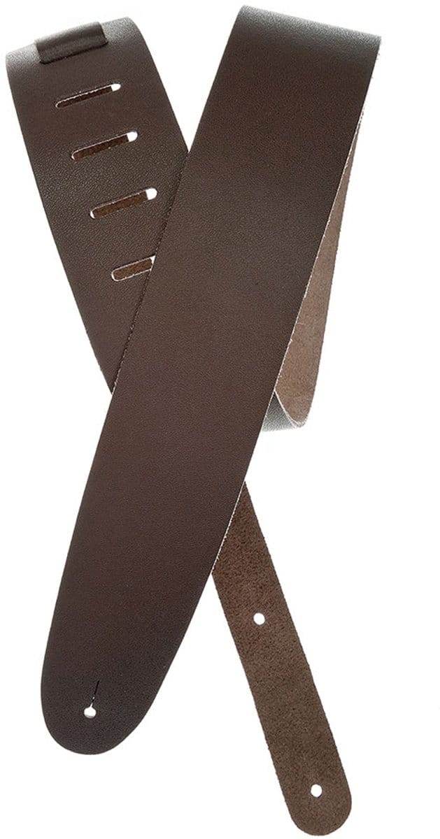D'Addario 25BL01 Basic Classic Leather Guitar Strap Lederen Gitaarband Bruin