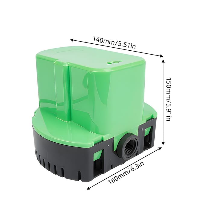 Zwembadafdekpomp Bovengronds 3500L/H Dompelbaar Zwemmen Sump Inbouw Pomp Waterafvoerpomp voor EU Plug groen