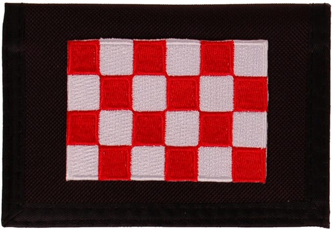 Portemonnee zwart 14x10cm - Vlag Brabant - 8x6cm