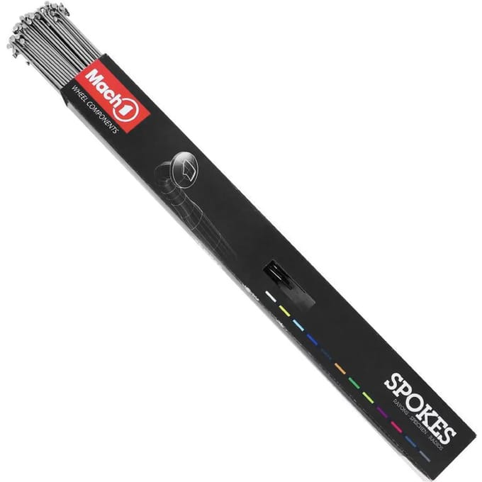 Doos van 100 roestvrij stalen spaken met nippel P2R 266 mm