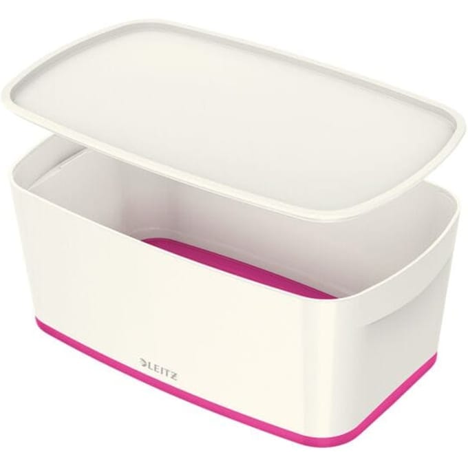 Leitz MyBox® opbergdoos - met deksel - roze/wit