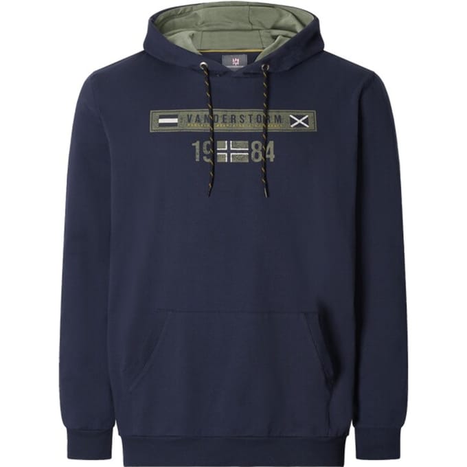 Jan Vanderstorm herren Sweatshirt - 76/78 - donkerblauw - Plus Size