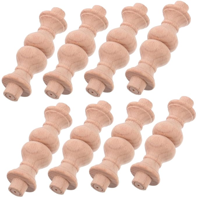 Houten Balusters - Trap Versiering - Meubel Maken - Massief Houten Constructie - 63 Mm Diameter - Natuurlijk Hout