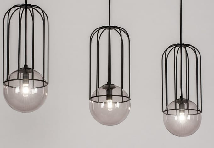Lumidora Hanglamp 74047 - NINO - 3 Lichts - G9 - Zwart - Grijs - Metaal