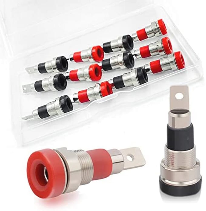 Bananenstekker Inbouwbus 4 mm Gemengde Kleur voor Luidspreker- en Audioverbindingen