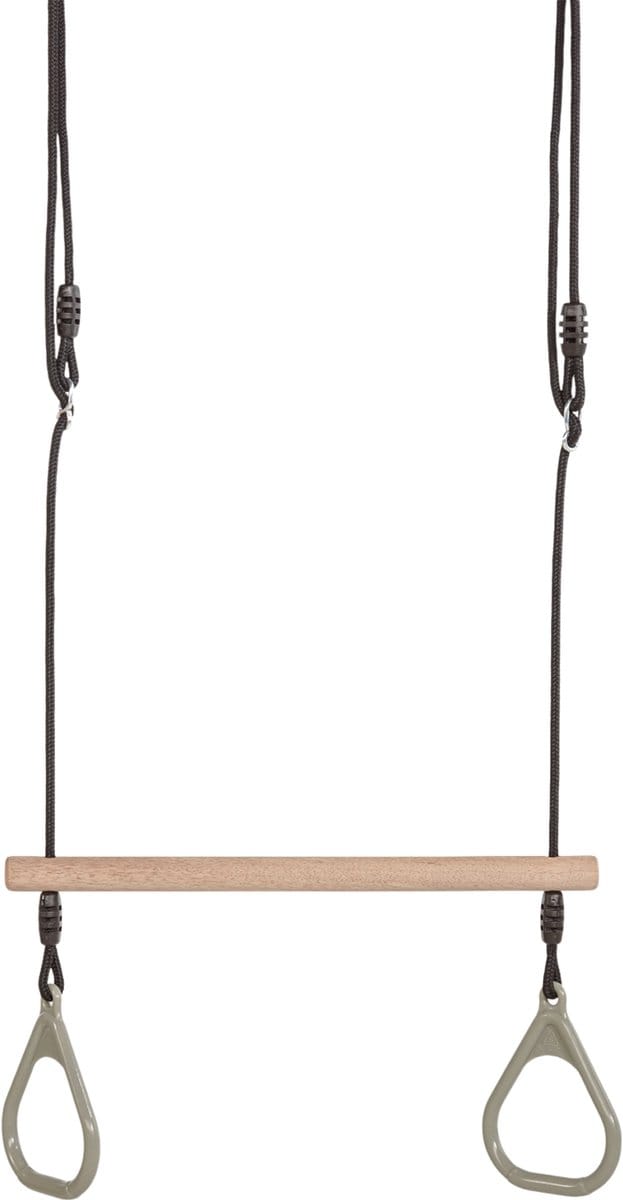 Dice houten ringtrapeze pastelgroen