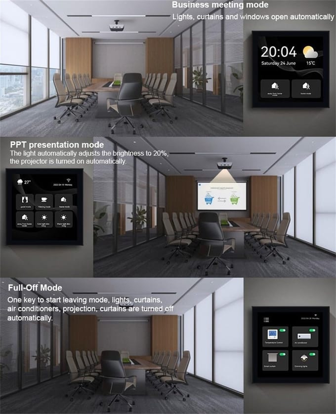 Smart Home Bedienpaneel - Centraal Bedieningsscherm - Alles Bediennen - Ingebouwde Hub - 86x86mm - Wit