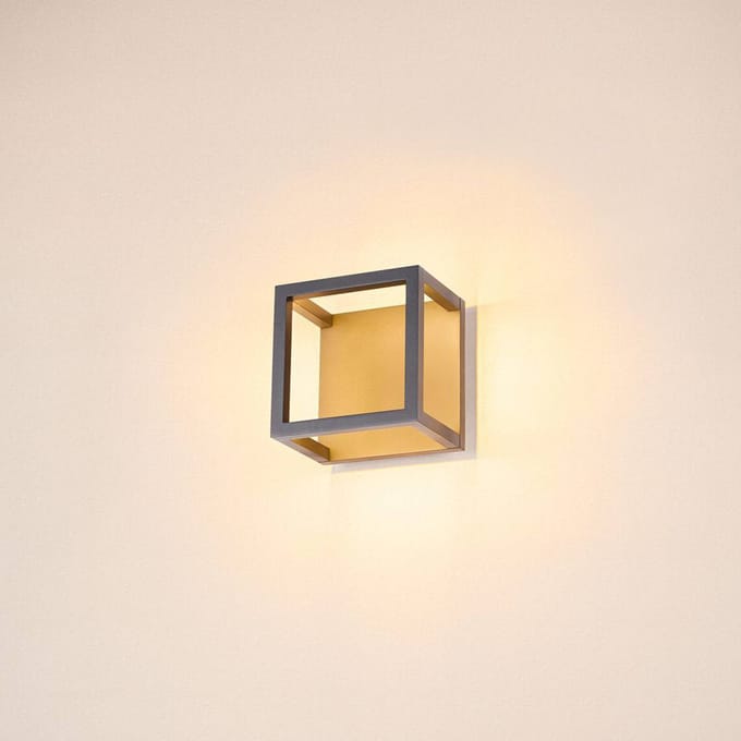 SLV Quadrulo LED buiten plafondlamp indir. antraciet