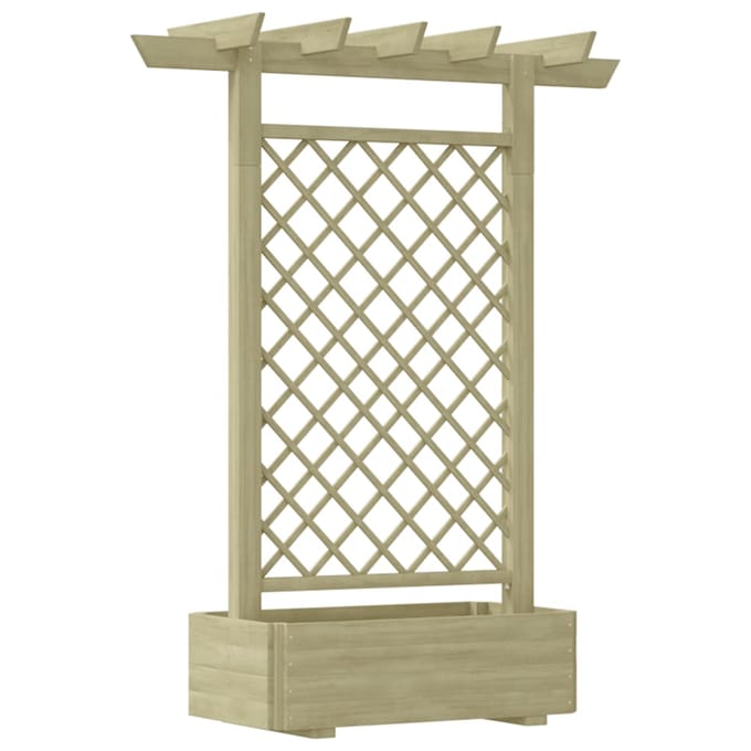 vidaXL - Pergola - plantenbak - 162x56x204 - cm - hout