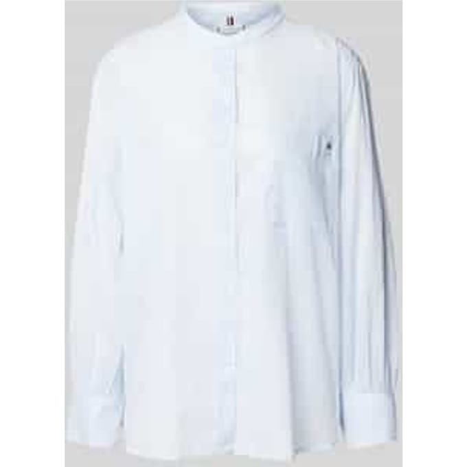Easy fit overhemdblouse met borstzak, model 'COTTON VOILE'