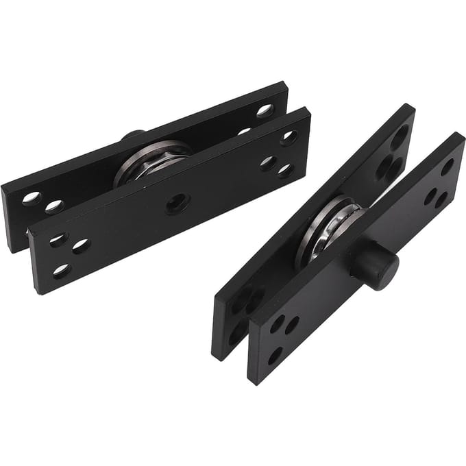 2 stuks Verborgen Deur Draaipunt Scharnier RVS Op en Neer Coaxiaal Zwart 220LBS Lager Deurscharnier