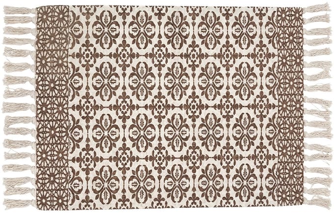 Clayre & Eef Vloerkleed Beige Katoen