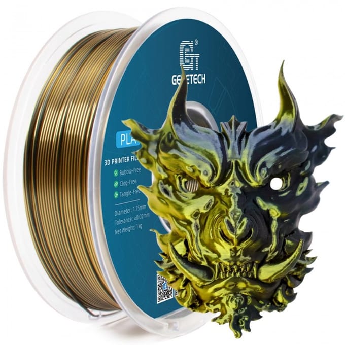 Geeetech - PLA Silk Dual Color Gold and Black (1.75mm - 1kg)