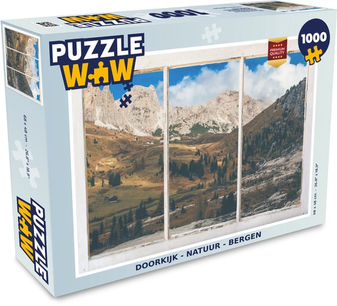 Puzzel Doorkijk - Natuur - Berg - Legpuzzel - Puzzel 1000 stukjes volwassenen