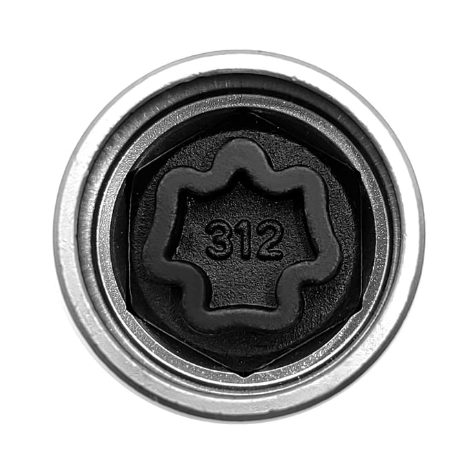 Remplacement pour clé de roue antivol Mercedes Benz Security Master 330 Douille à vis antivol 312 argenté