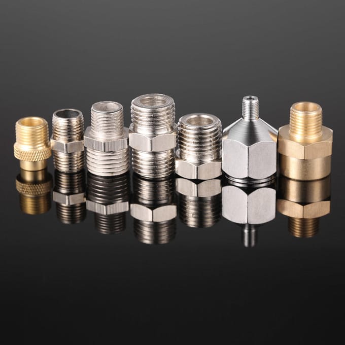 Professionele 7-delige Airbrush-adapterset met aansluitconnector voor compressor en airbrushslang