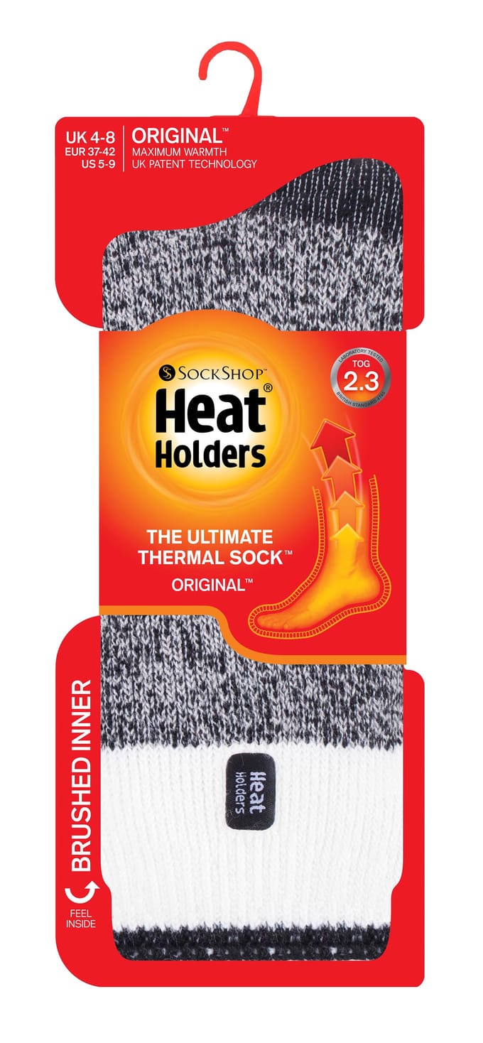 Heat Holders - Dames 2.3 tog thermo wintersokken - Snowdrop Zwart