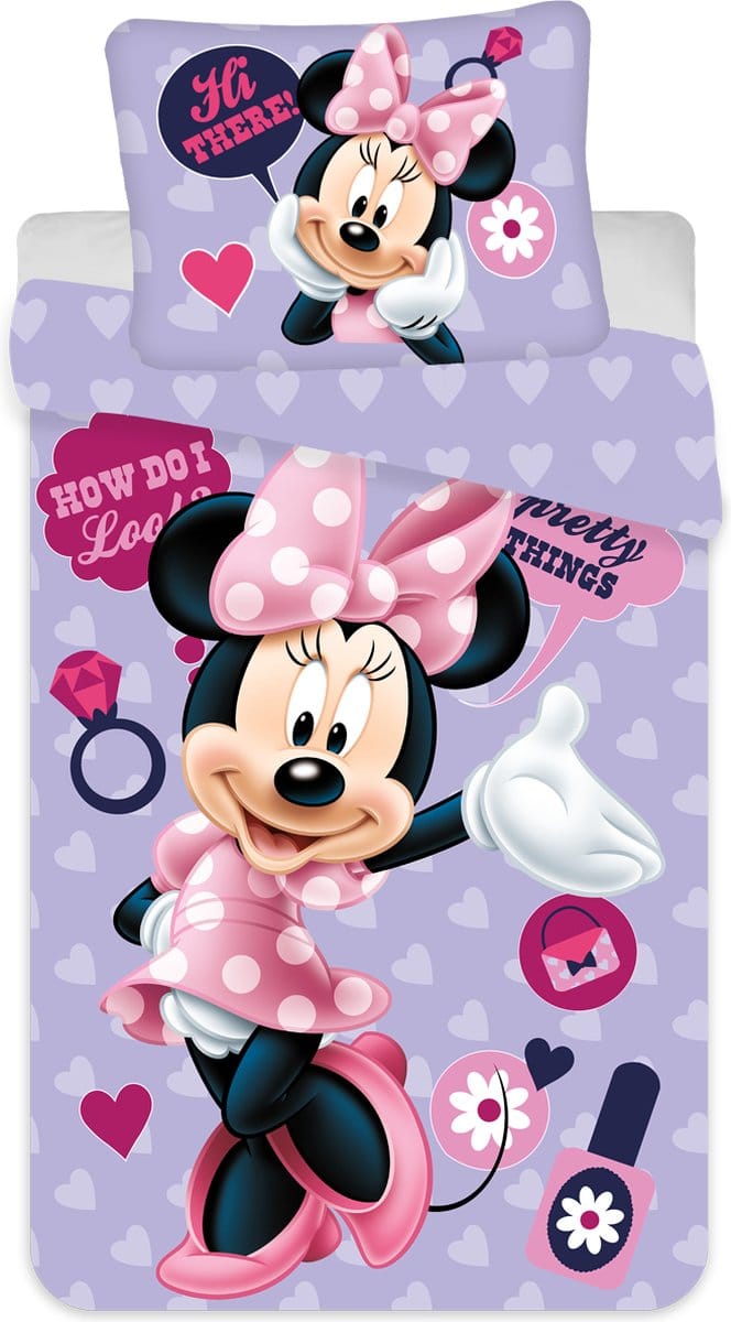 Disney Minnie Mouse dekbedovertrek Hi There! - 140 x 200 cm - Polyester