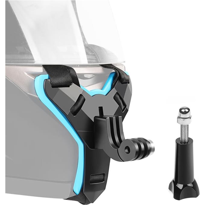 Full Face Helm Kinbevestiging Kaakhouder Motorhelmriem voor Go Pro gray