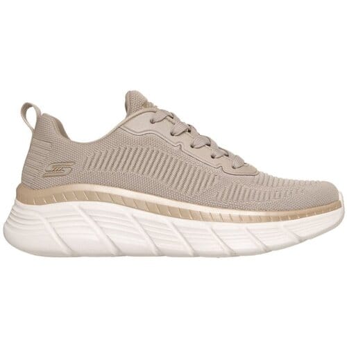 SKECHERS BOBS B FLEX HI - FLYING HI Sneakers Platform Dames Taupe Gold