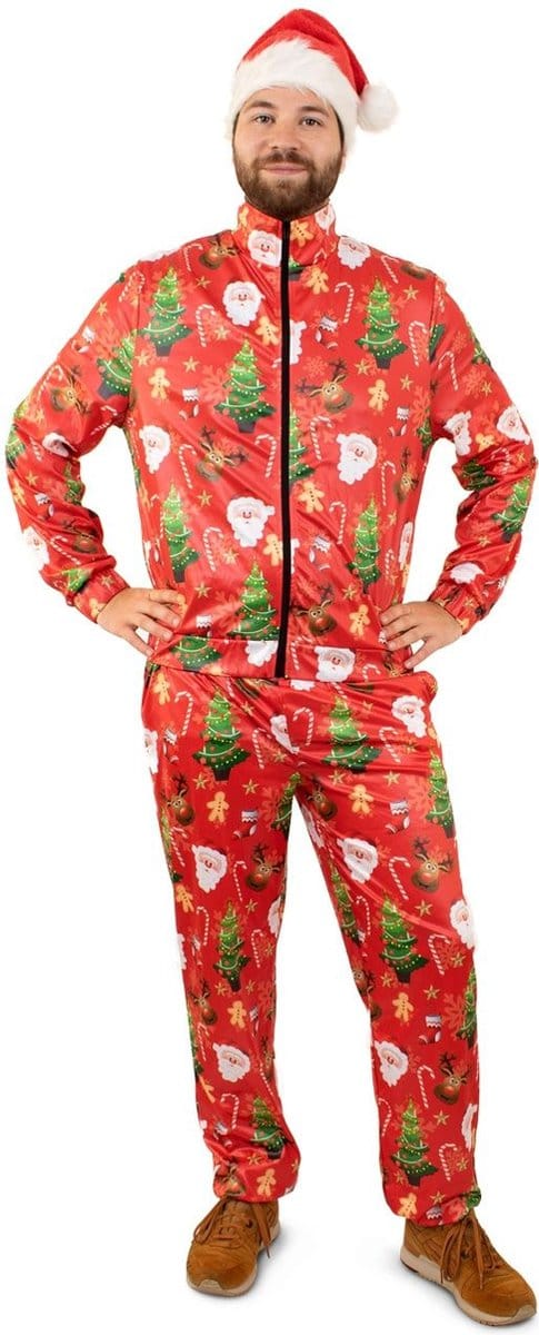 Kerst Trainingspak Rood - Maat S