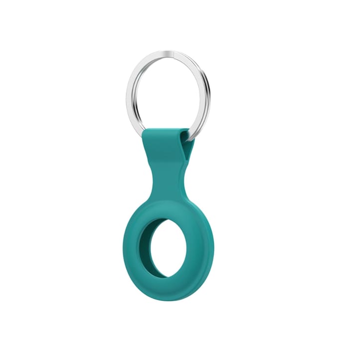 Étui de protection pour Finder Housse de tracker en silicone souple avec porte-clés en acier inoxydable anti-perte vert
