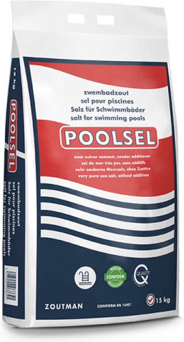 Poolsel Zwembadzout - Zeer zuiver geraffineerd zeezout - 15 kg