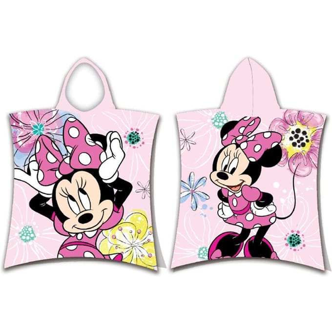 Disney Minnie Mouse Strik Handdoek met capuchon (Roze/Multikleurig)