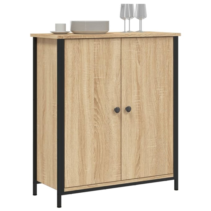 vidaXL - Dressoir - 70x30x80 - cm - bewerkt - hout - sonoma - eikenkleurig