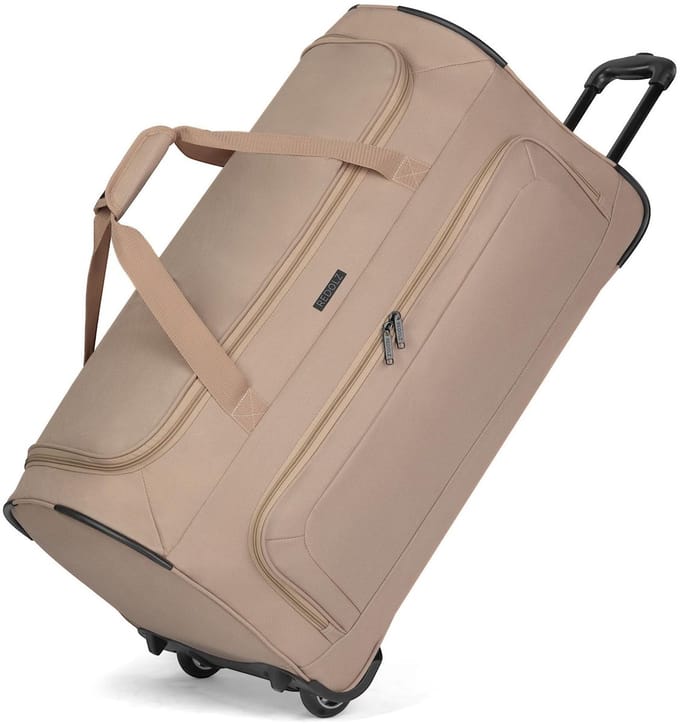 REDOLZ Reistas Trolley Duffle Essentials Wheeled Duffle Beige 71cm