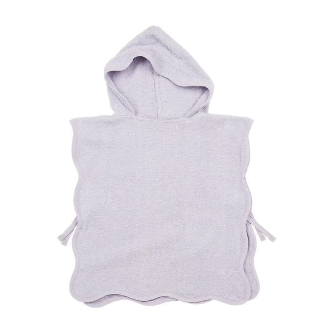 Meyco Baby Wavy badponcho - badstof - soft lavender - 1-3 jaar