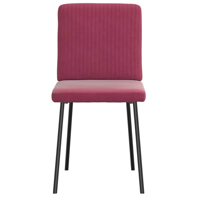 vidaXL Eetkamerstoelen 4 st fluweel wijnrood