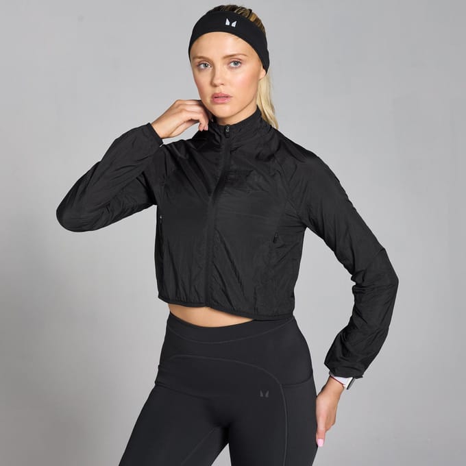MP Velocity nauwsluitend en gecropt windjack voor dames - Zwart - L