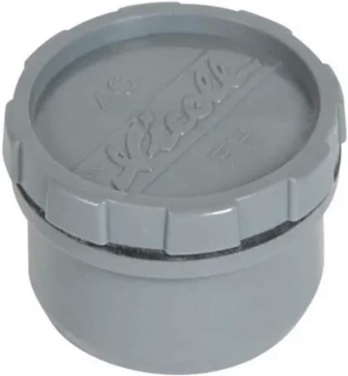 Persoonlijke stempel voor gootsteenafvoer - PVC, grijs, verschillende diameters