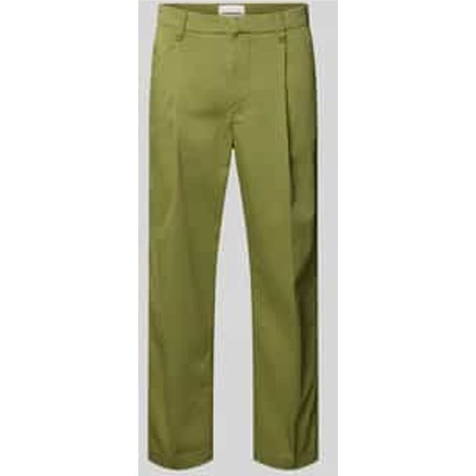 regular fit chino van katoenmix model 'TAAMIR PLEATED'