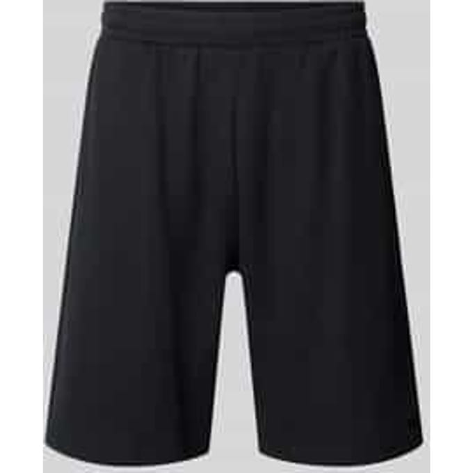 straight fit sweatshorts met structuurpatroon