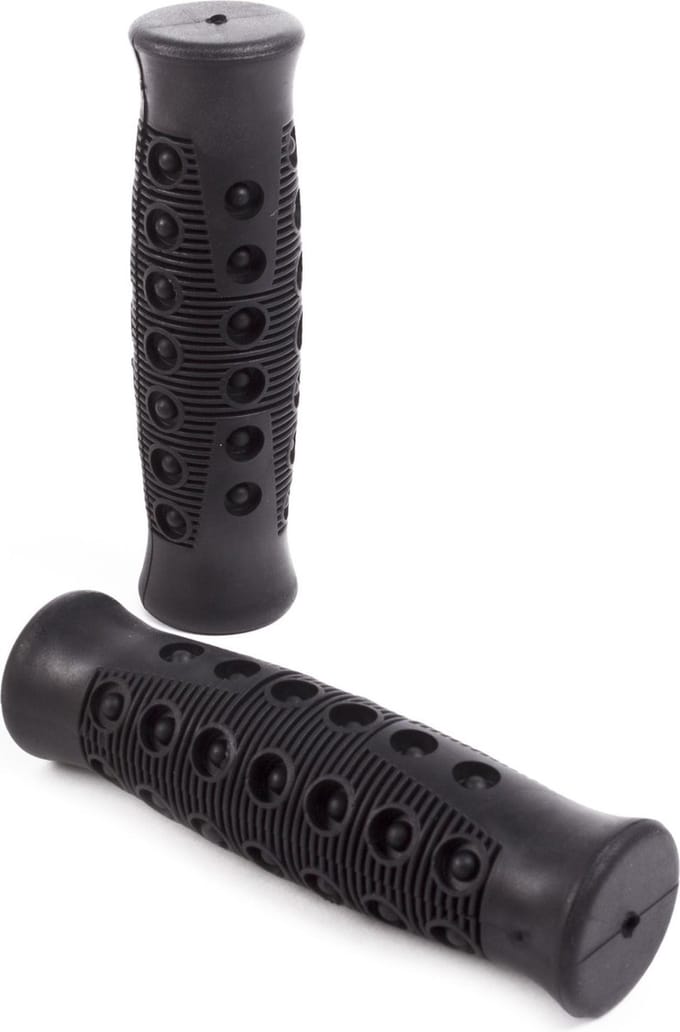 Benson Deluxe fietshandvatten - ergonomisch - rubber - zwart - Ø 22 x 125 mm