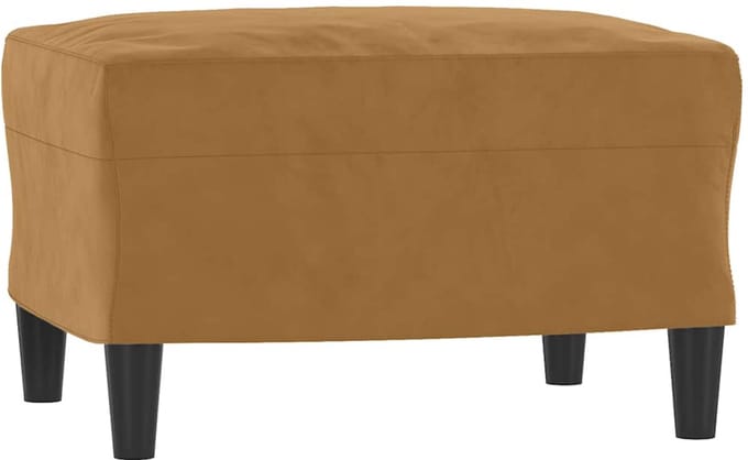 vidaXL - Voetenbank - 60x50x41 - cm - fluweel - bruin
