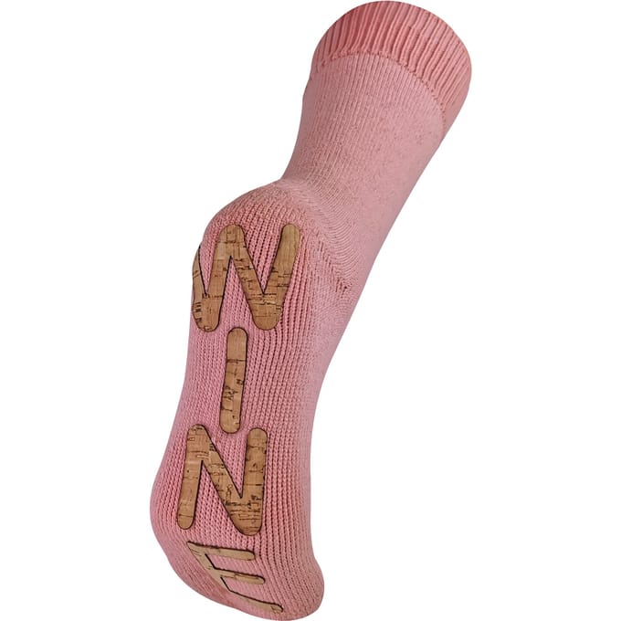 Dames thermo fleece gevoerde wijnpantoffelsokken - Rose