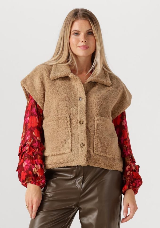 Ydence Gilet Rejou Blazers Dames - Camel - Maat M