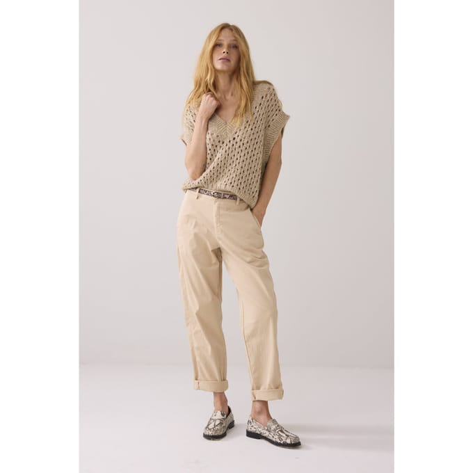 Summum Woman Oversized Spencer Sequin Mohair Blend Knit Alpaca Maat: L | Sweaters Outlet | Dames | Beige