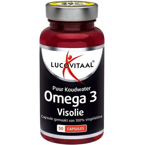 Lucovitaal Omega 3 Visolie Capsules - Zuivere Koudwater Visolie met Omega 3 Vetzuren voor Hart, Hersenen en Gezichtsscherpte - 50 capsules