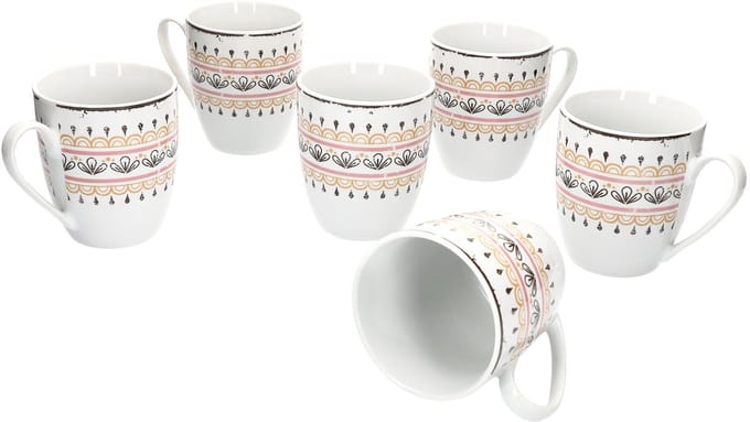 6 koffiemok Viva 400ml porselein