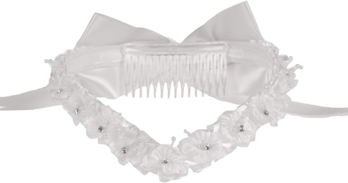 Diadeem meisjes wit met bloemen