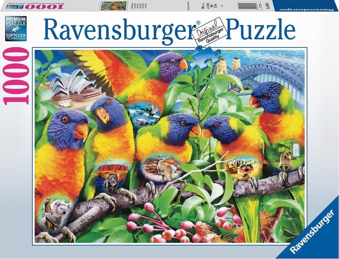 Ravensburger puzzel Land van de lorikeets - Legpuzzel - 1000 stukjes